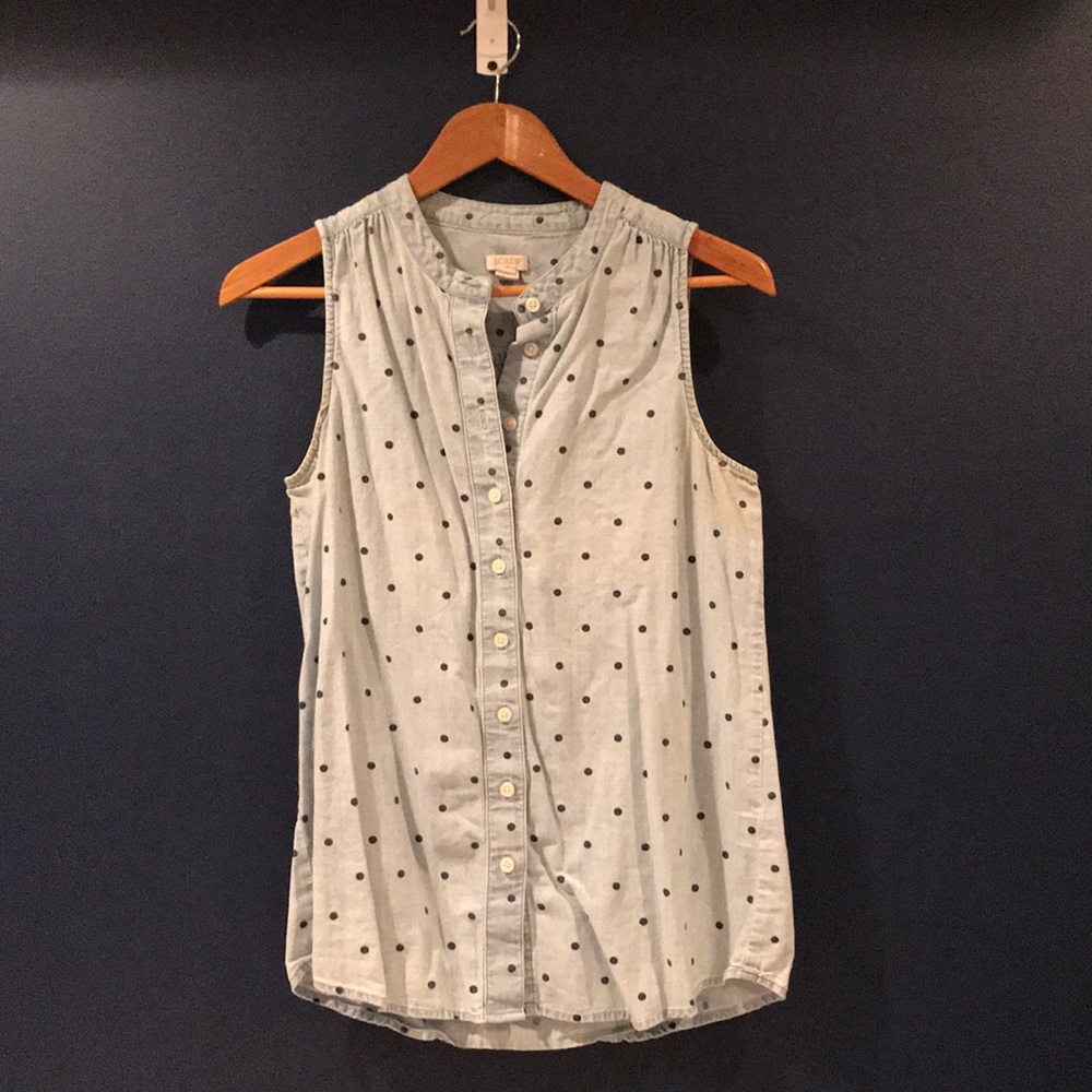 J. Crew Polka-Dot Tank Top